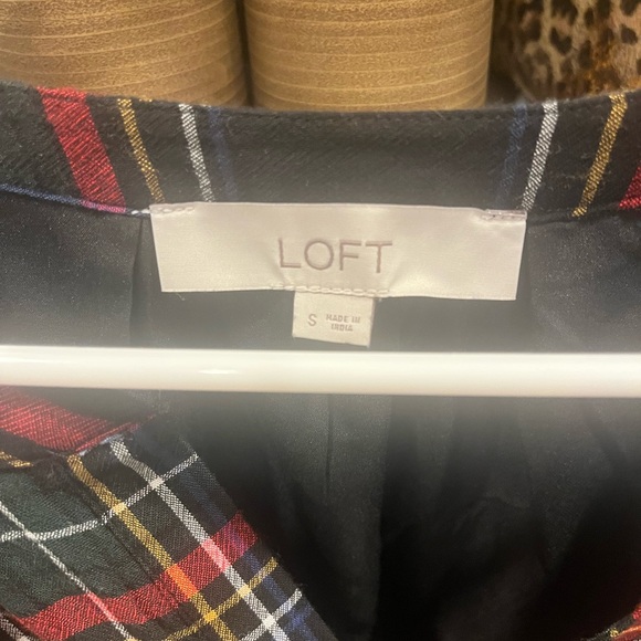 Tartan plaid babydoll style Loft dress - Picture 2 of 3